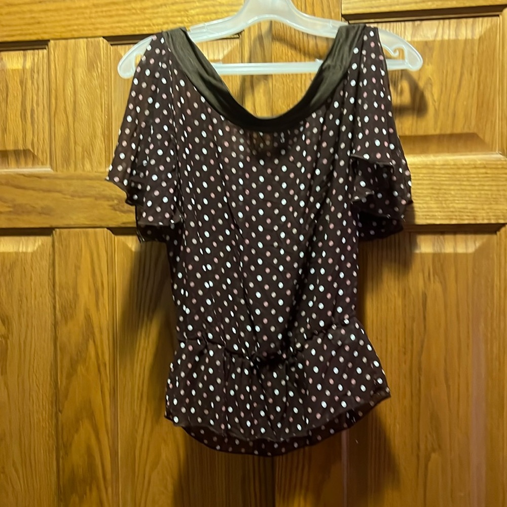 Forever, 21 blouse, slit, sleeves scrunchie curve at waist size medium